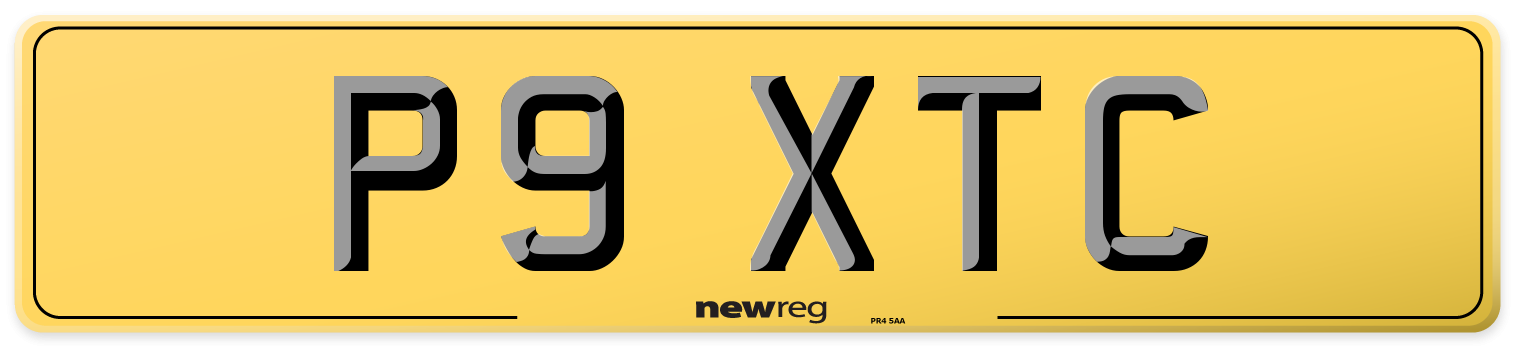 P9 XTC Rear Number Plate