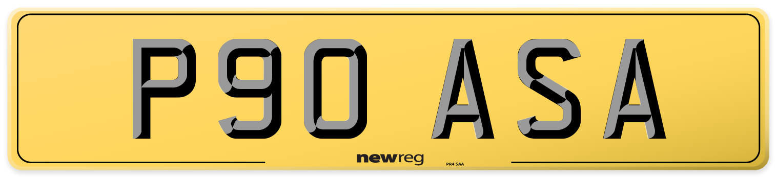 P90 ASA Rear Number Plate