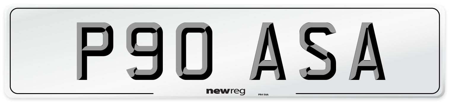 P90 ASA Front Number Plate