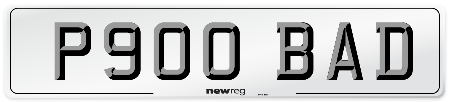 P900 BAD Front Number Plate