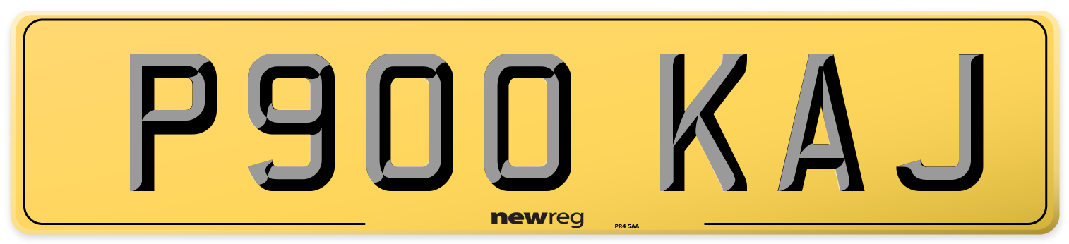 P900 KAJ Rear Number Plate
