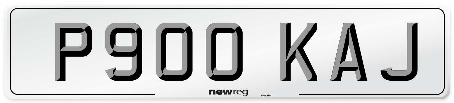 P900 KAJ Front Number Plate