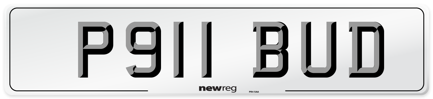 P911 BUD Front Number Plate