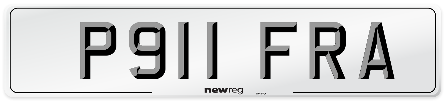 P911 FRA Front Number Plate
