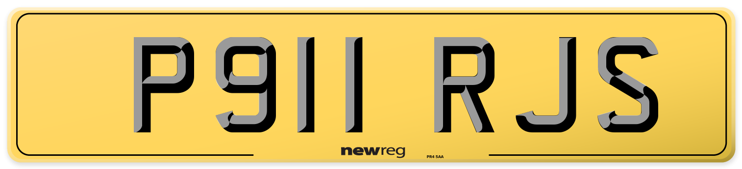 P911 RJS Rear Number Plate