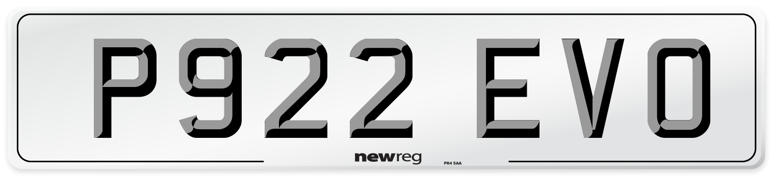 P922 EVO Front Number Plate