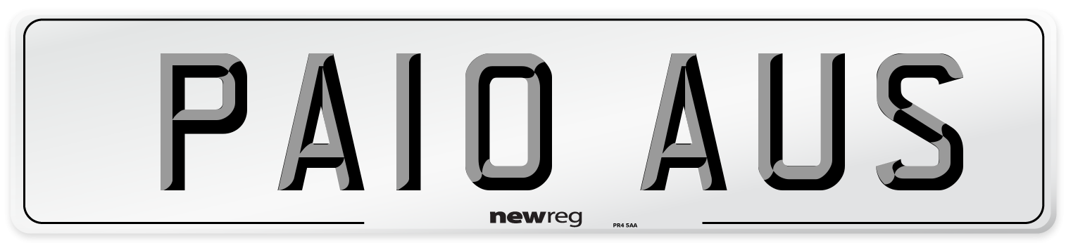 PA10 AUS Front Number Plate