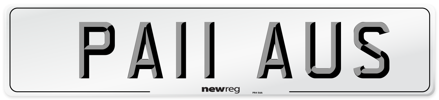 PA11 AUS Front Number Plate