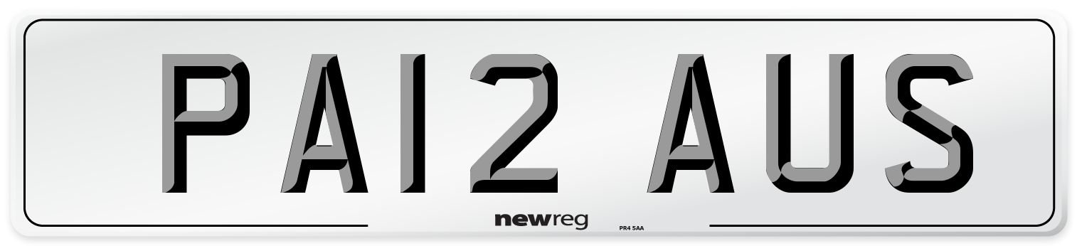 PA12 AUS Front Number Plate