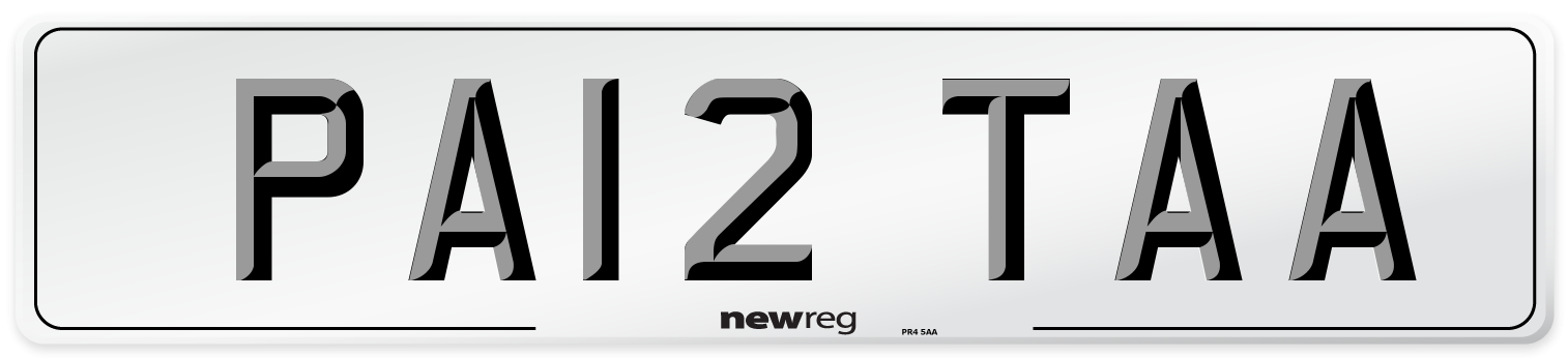 PA12 TAA Front Number Plate
