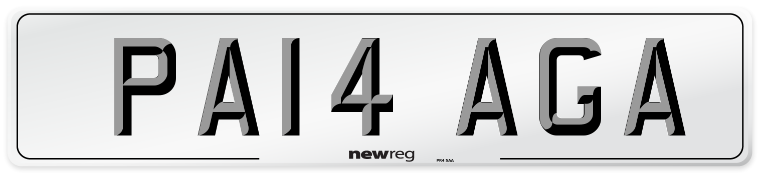PA14 AGA Front Number Plate