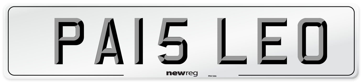PA15 LEO Front Number Plate