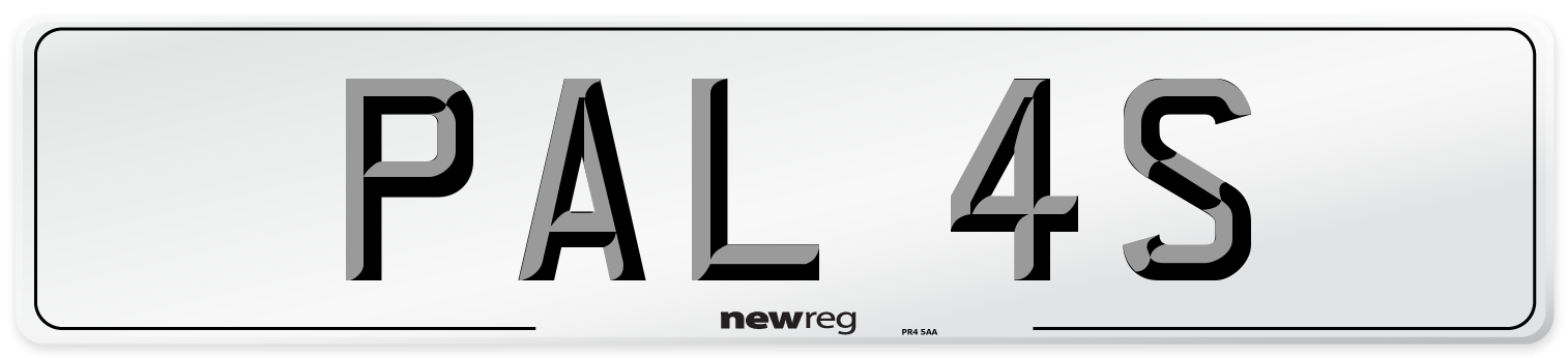 PAL 4S Front Number Plate