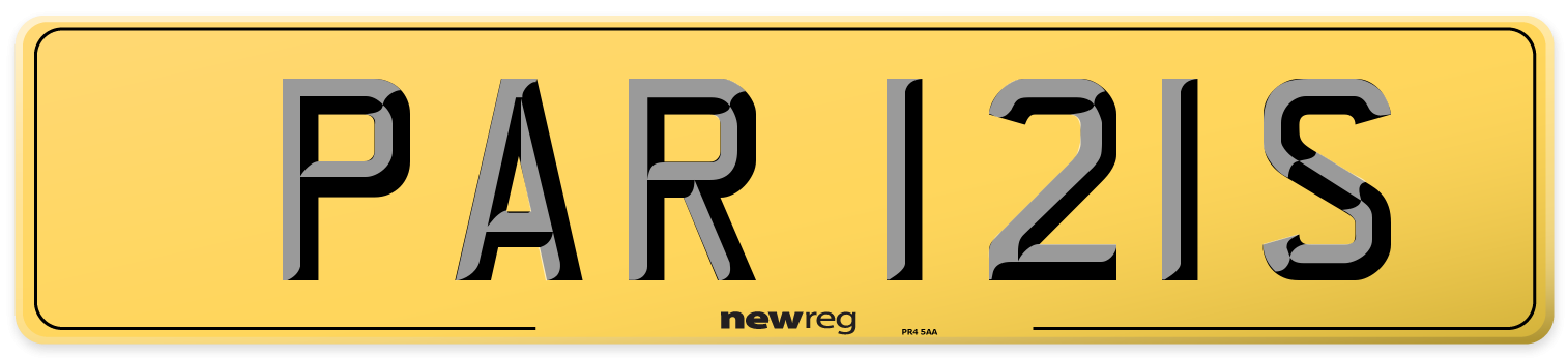 PAR 121S Rear Number Plate