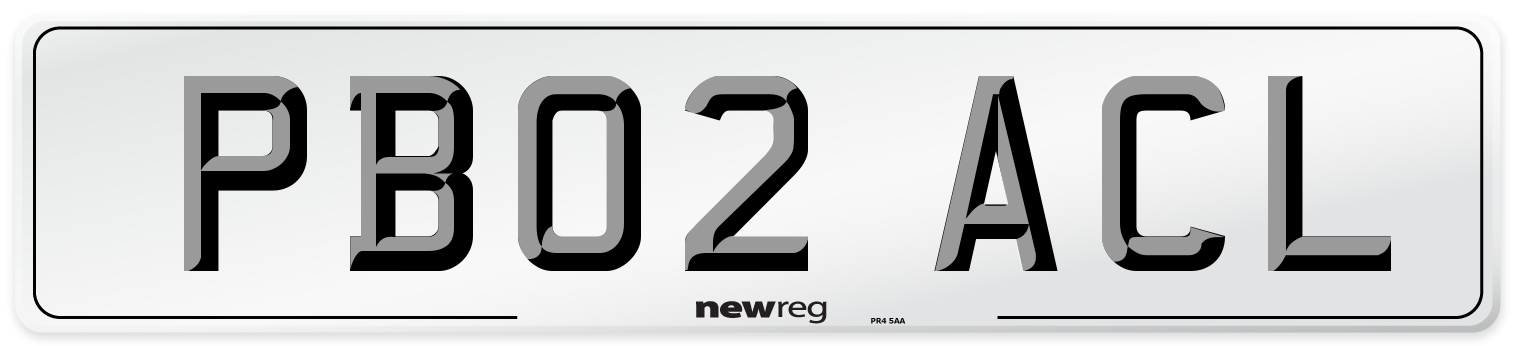 PB02 ACL Front Number Plate