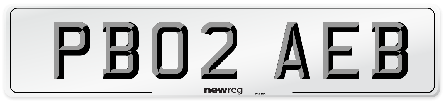 PB02 AEB Front Number Plate