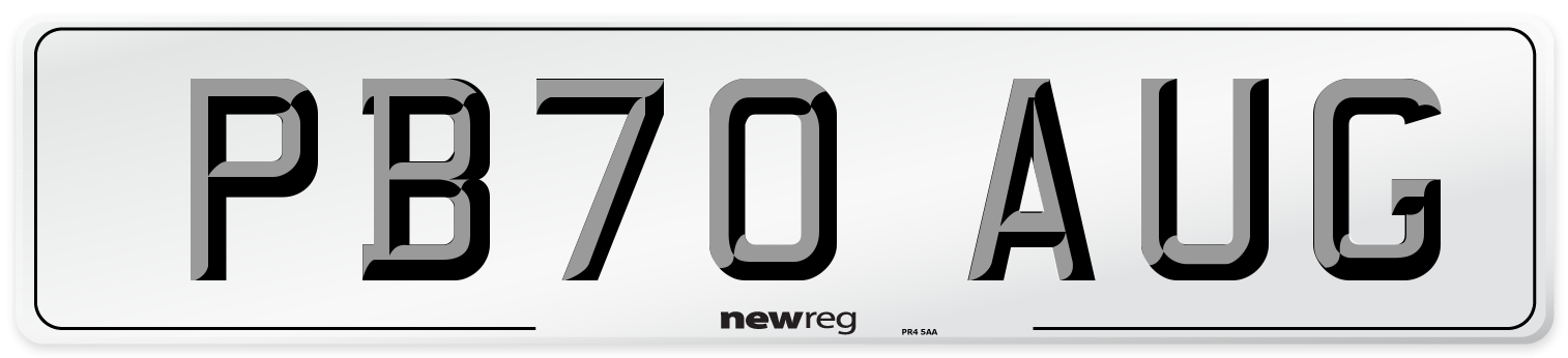 PB70 AUG Front Number Plate