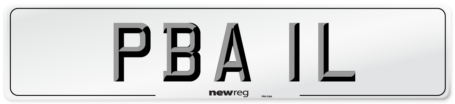 PBA 1L Front Number Plate