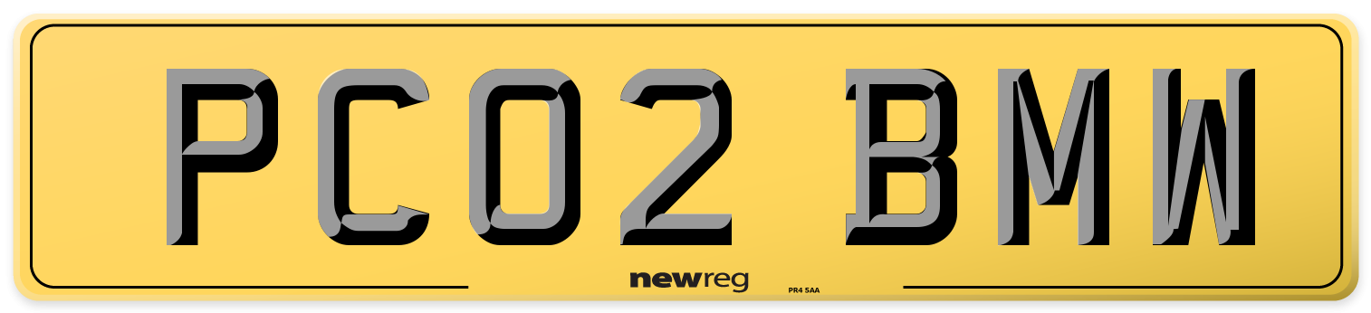 PC02 BMW Rear Number Plate