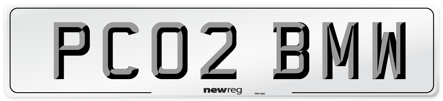 PC02 BMW Front Number Plate