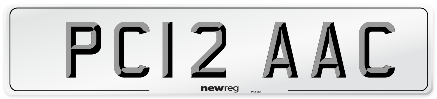 PC12 AAC Front Number Plate