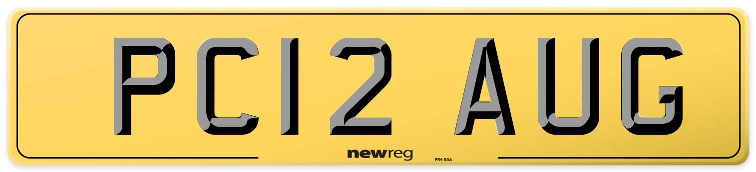 PC12 AUG Rear Number Plate