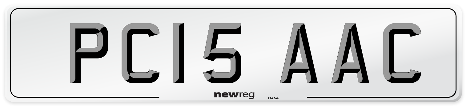 PC15 AAC Front Number Plate