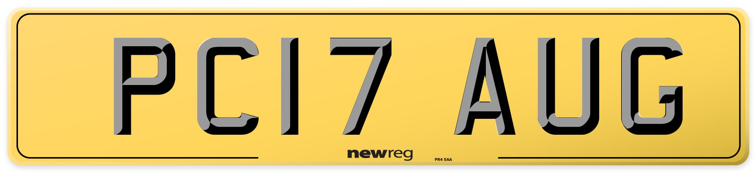 PC17 AUG Rear Number Plate
