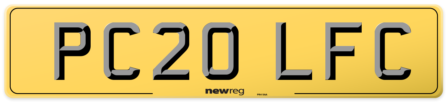 PC20 LFC Rear Number Plate