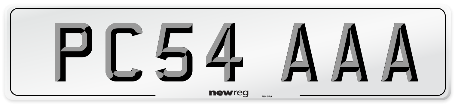 PC54 AAA Front Number Plate