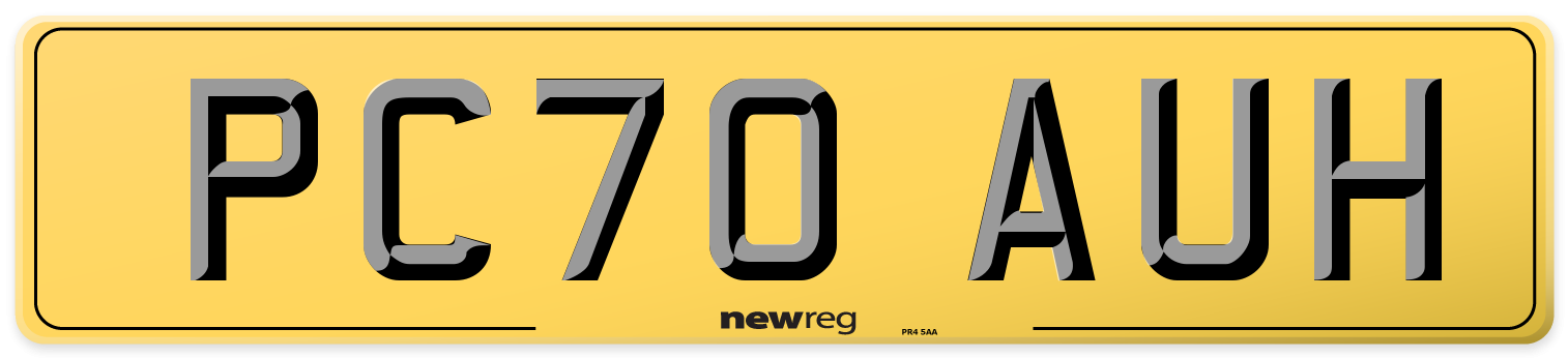 PC70 AUH Rear Number Plate