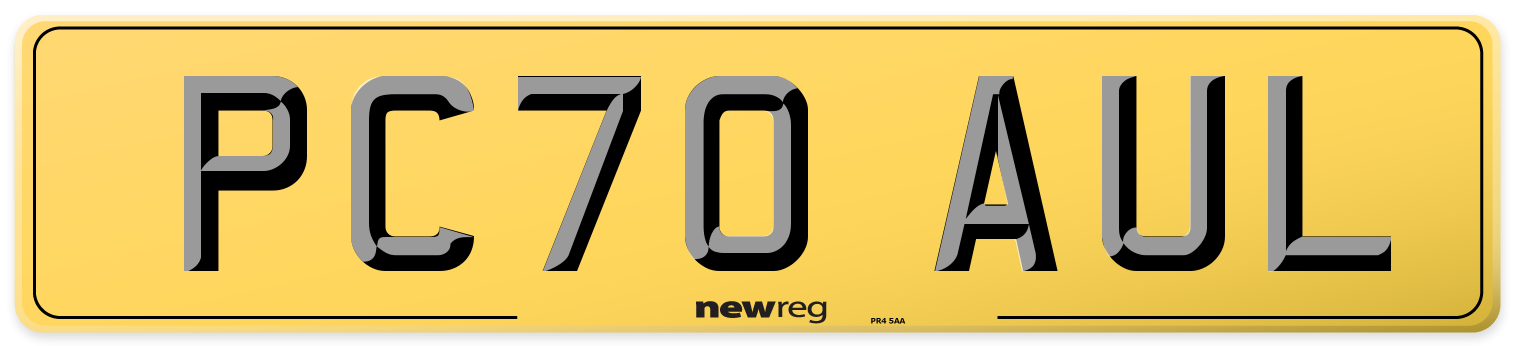 PC70 AUL Rear Number Plate