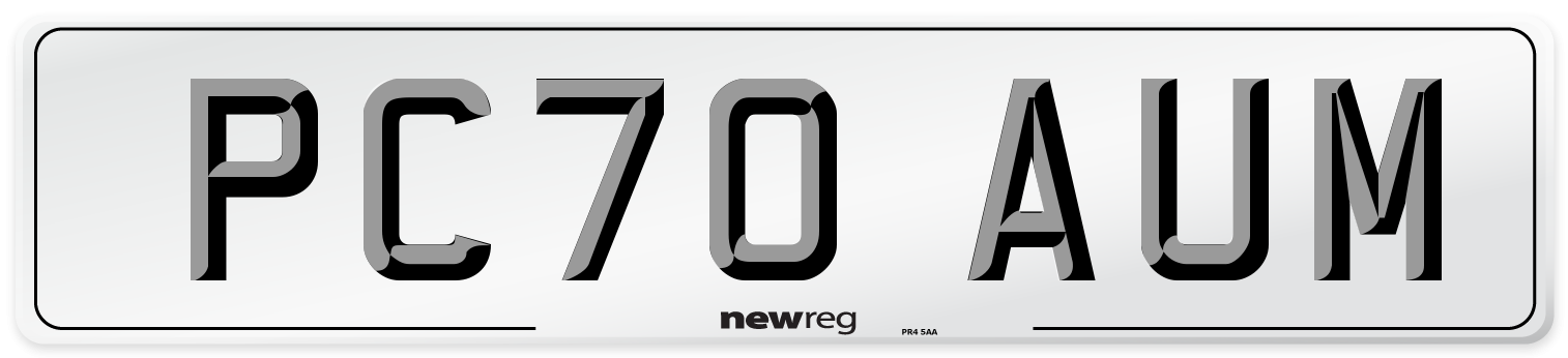 PC70 AUM Front Number Plate