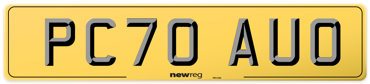 PC70 AUO Rear Number Plate
