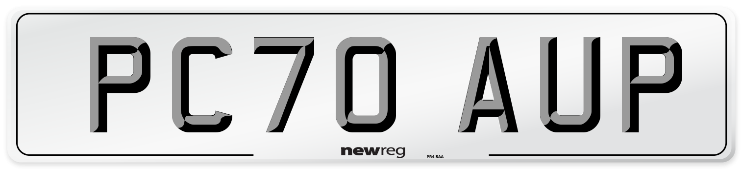 PC70 AUP Front Number Plate