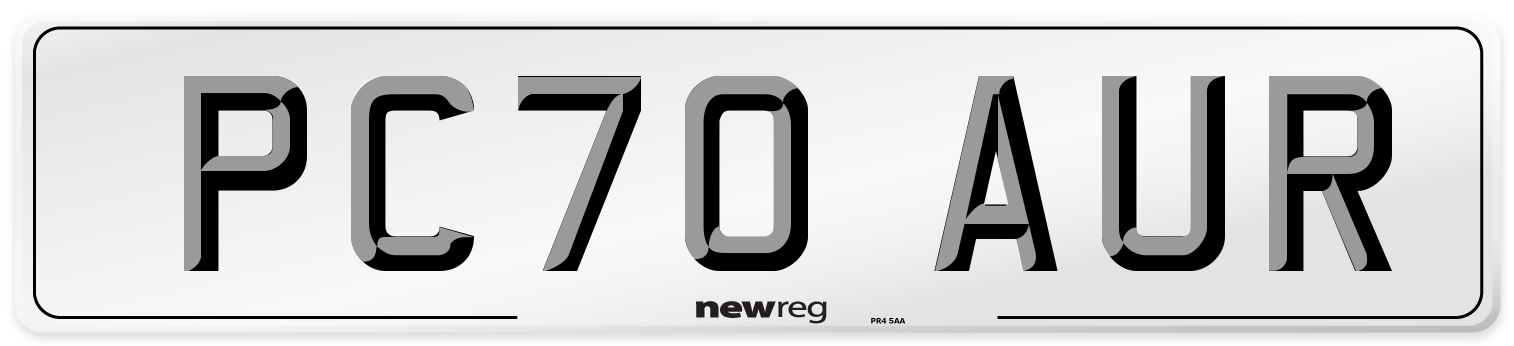 PC70 AUR Front Number Plate