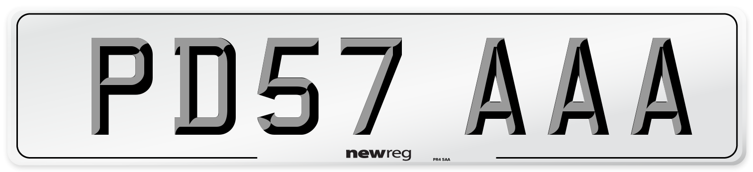 PD57 AAA Front Number Plate