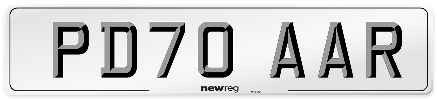 PD70 AAR Front Number Plate