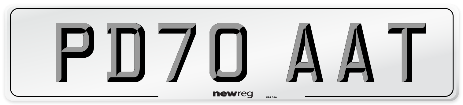 PD70 AAT Front Number Plate