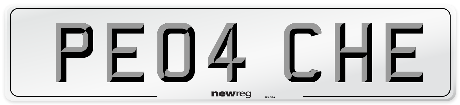 PE04 CHE Front Number Plate