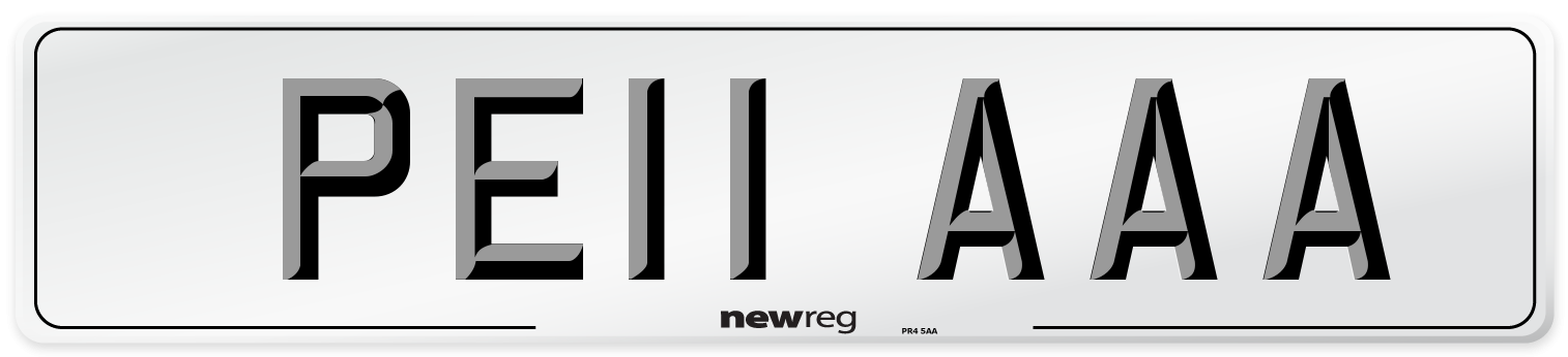 PE11 AAA Front Number Plate