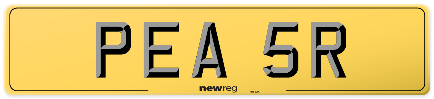 PEA 5R Rear Number Plate
