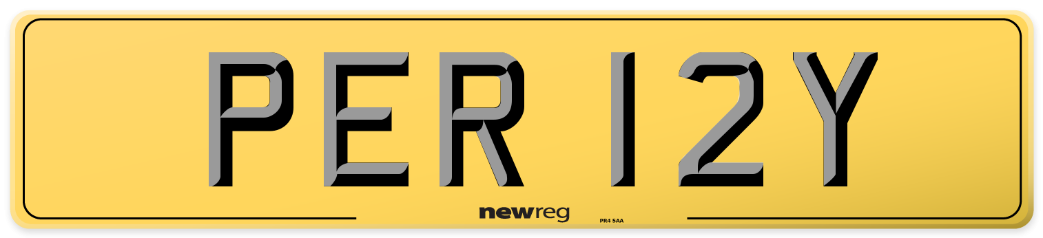 PER 12Y Rear Number Plate