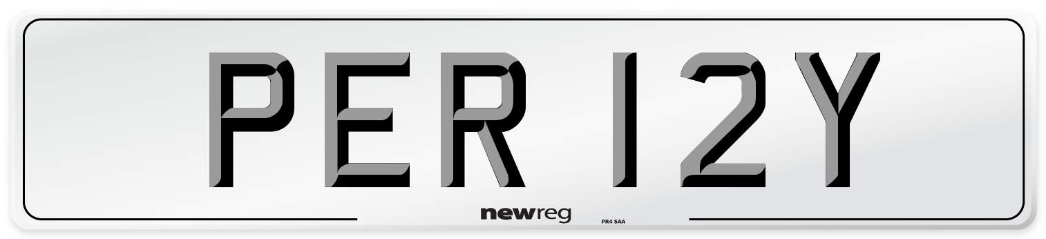 PER 12Y Front Number Plate