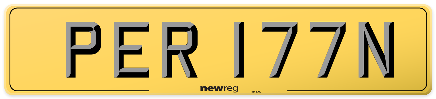 PER 177N Rear Number Plate