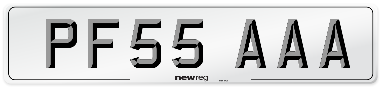 PF55 AAA Front Number Plate