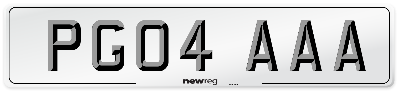 PG04 AAA Front Number Plate