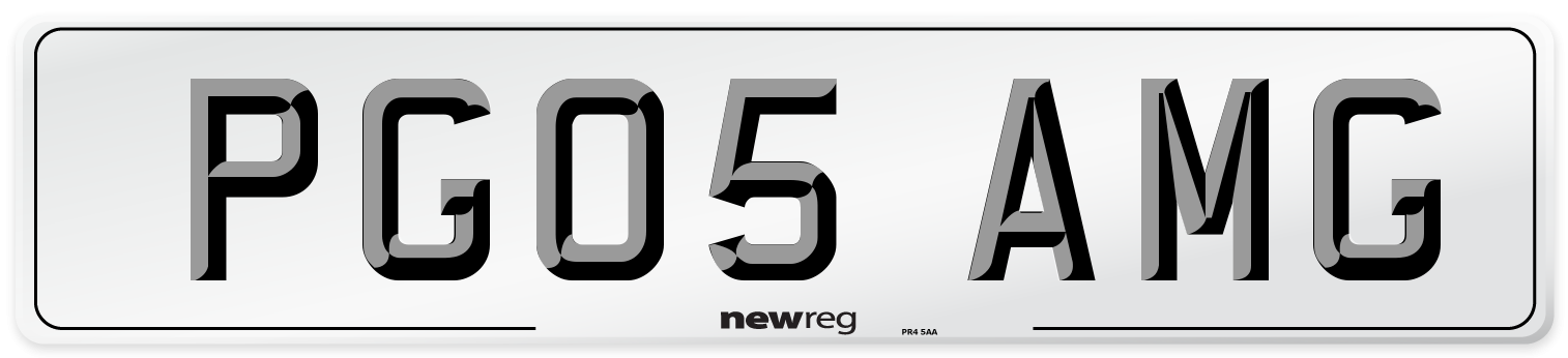 PG05 AMG Front Number Plate