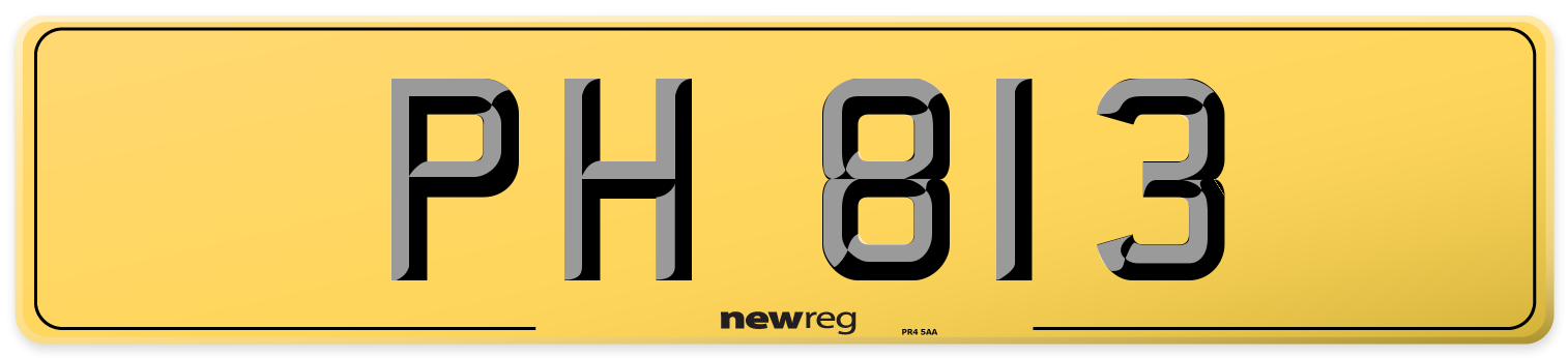 PH 813 Rear Number Plate