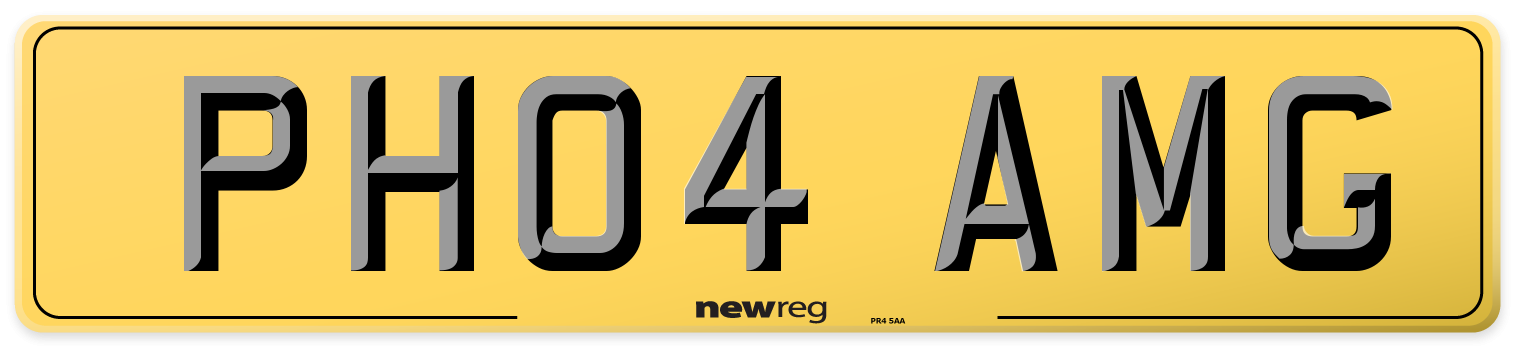 PH04 AMG Rear Number Plate